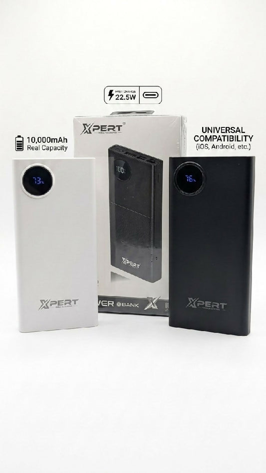 XPERT 10000mAh Fast Charging Power Bank – Digital LED Battery Display