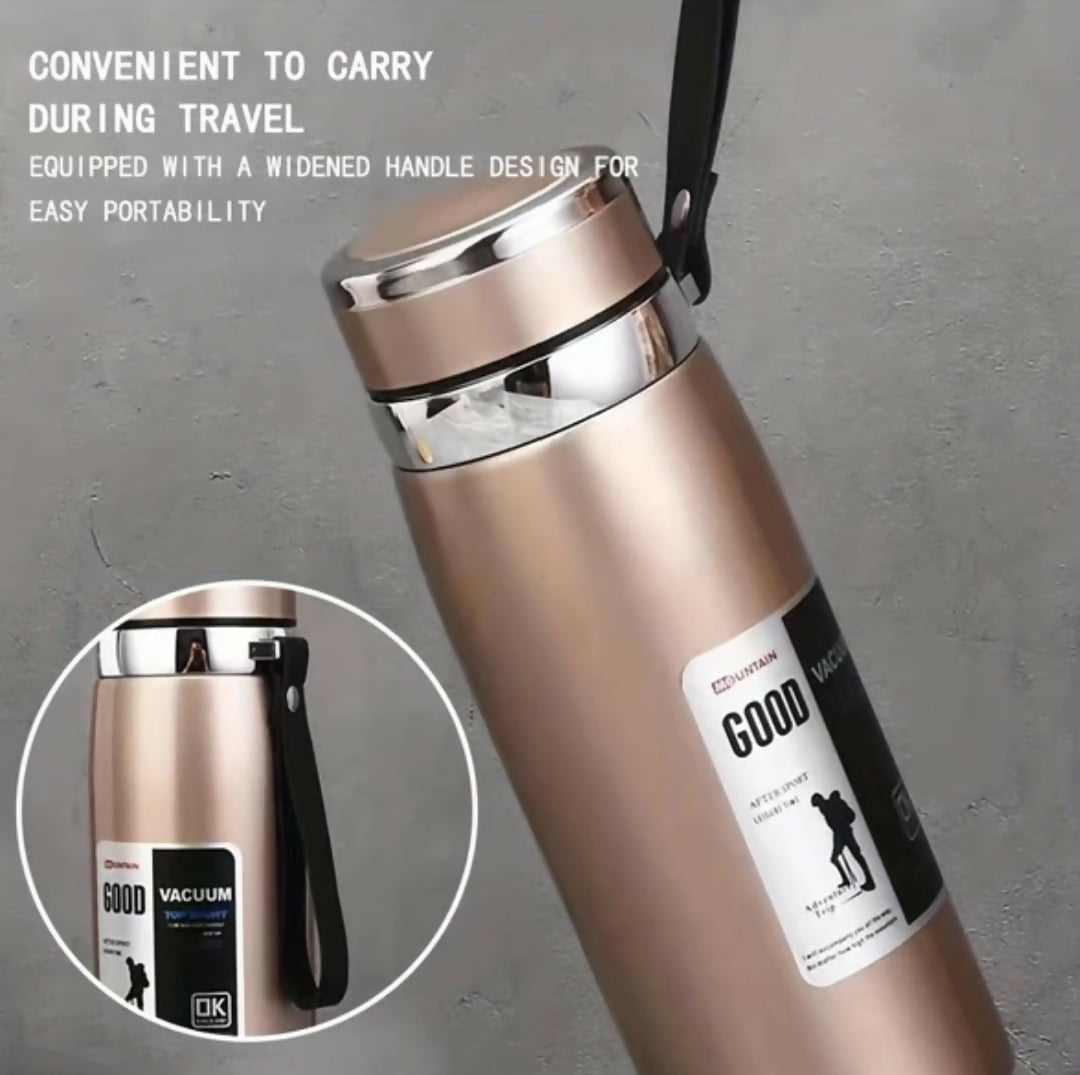 1000ml Large Capacity Stainless Steel Thermos Bottle Hot Cold Vacuum Flask Water Bottle Random color sticker