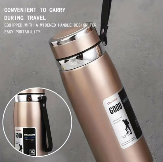 1000ml Large Capacity Stainless Steel Thermos Bottle Hot Cold Vacuum Flask Water Bottle Random color sticker