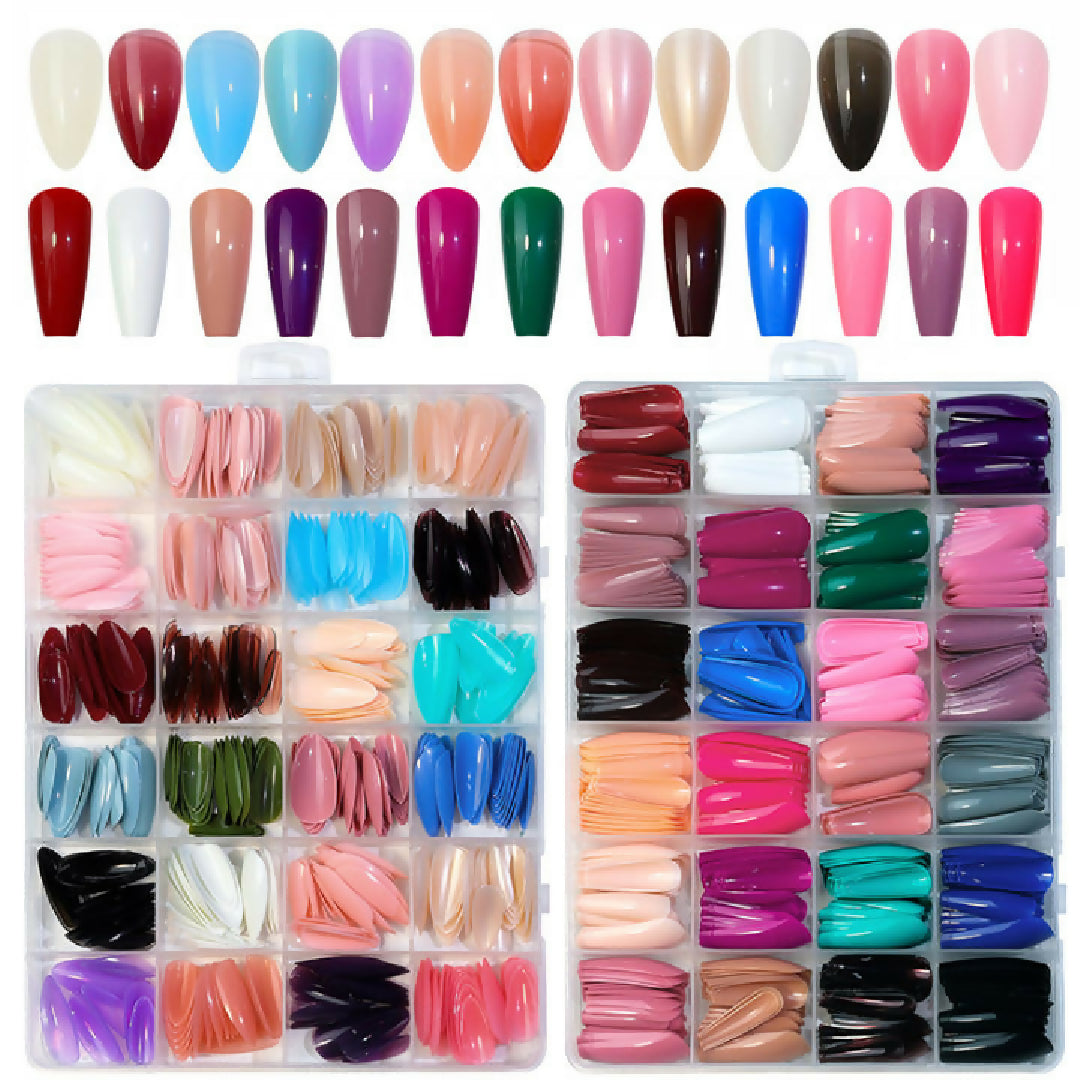 Press On Acrylic Nails Kit 24 Colors