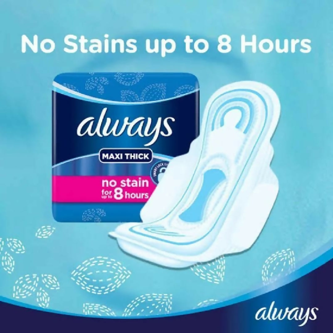 Always 9 Pcs Cotton Sanitary Pads Soft Comfortable Reliable Protection