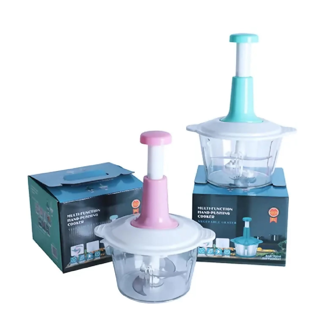 Multifunctional Manual Pushing Chopper with Beater and Grater Shredder Slicer Plate High