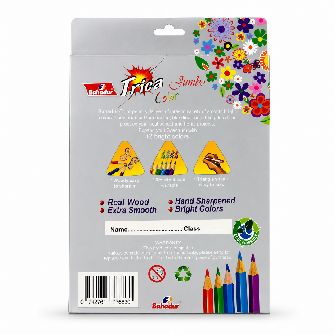 Irica (silver) colour pencl 12 pcs with extra sharpner