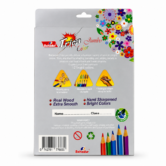 Irica (silver) colour pencil 12 pcs with extra sharpner