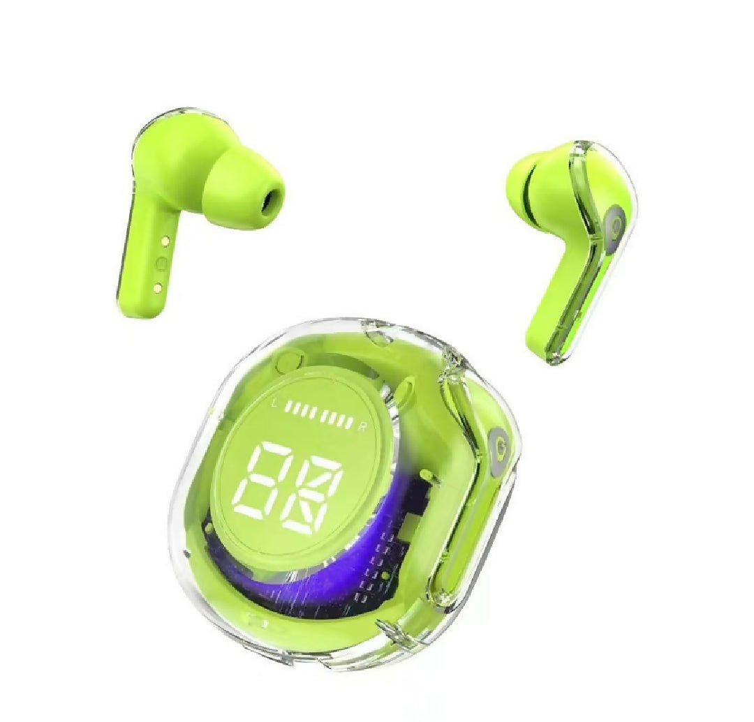 Air39 Transparent Wireless Earbuds Bluetooth TWS Gaming Earphones with LED Display and HD Bass