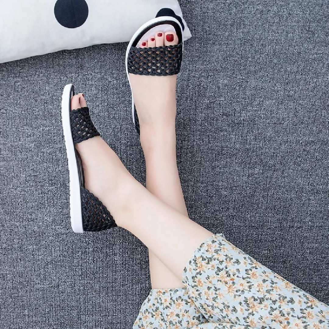Korean Rubber Chic Net Comfort Sandals