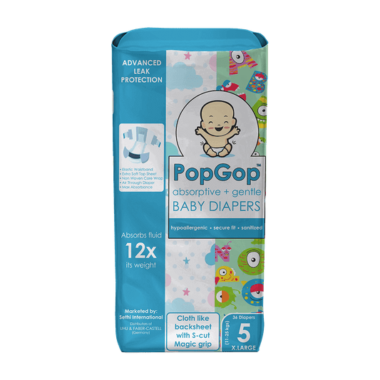 PopGop Baby Diapers Extra Large (Size 5) (36 Pcs) - Stockist.pk