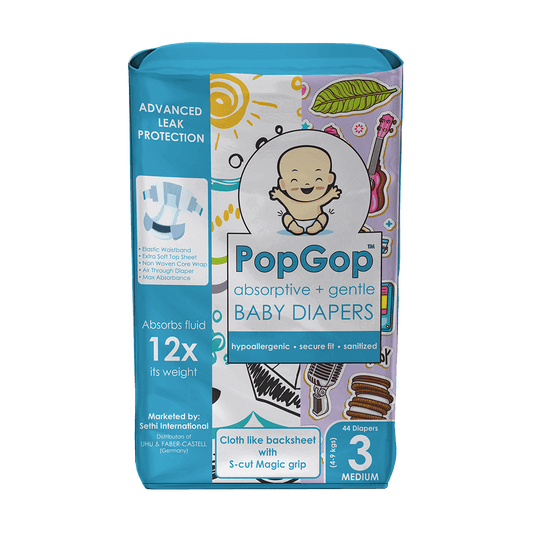 PopGop Baby Diapers Medium (Size 3) (44 Pcs) - Stockist.pk