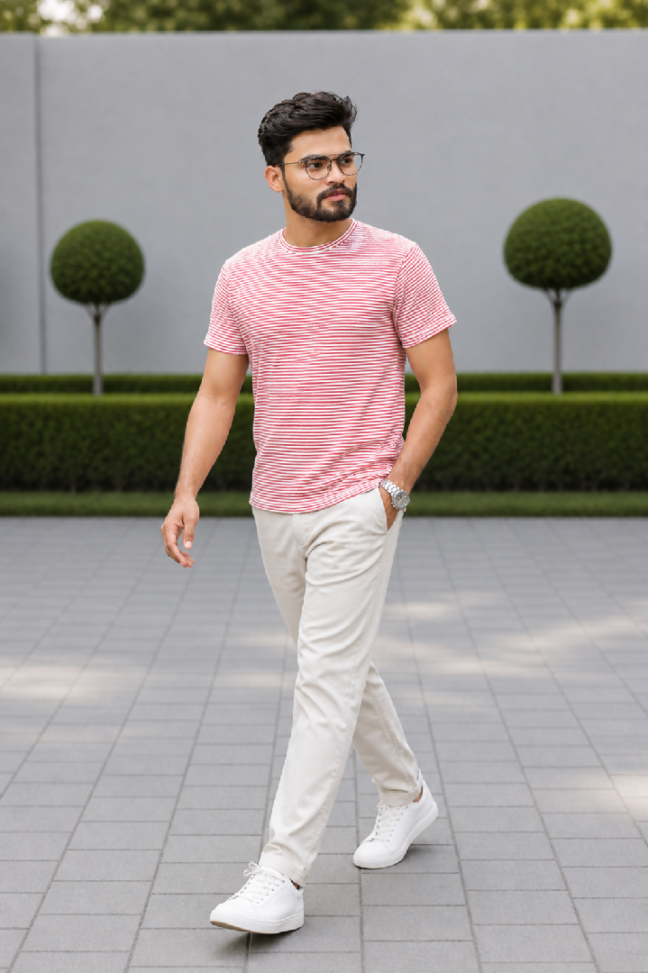 GLO-102 Coral Stripe Casual