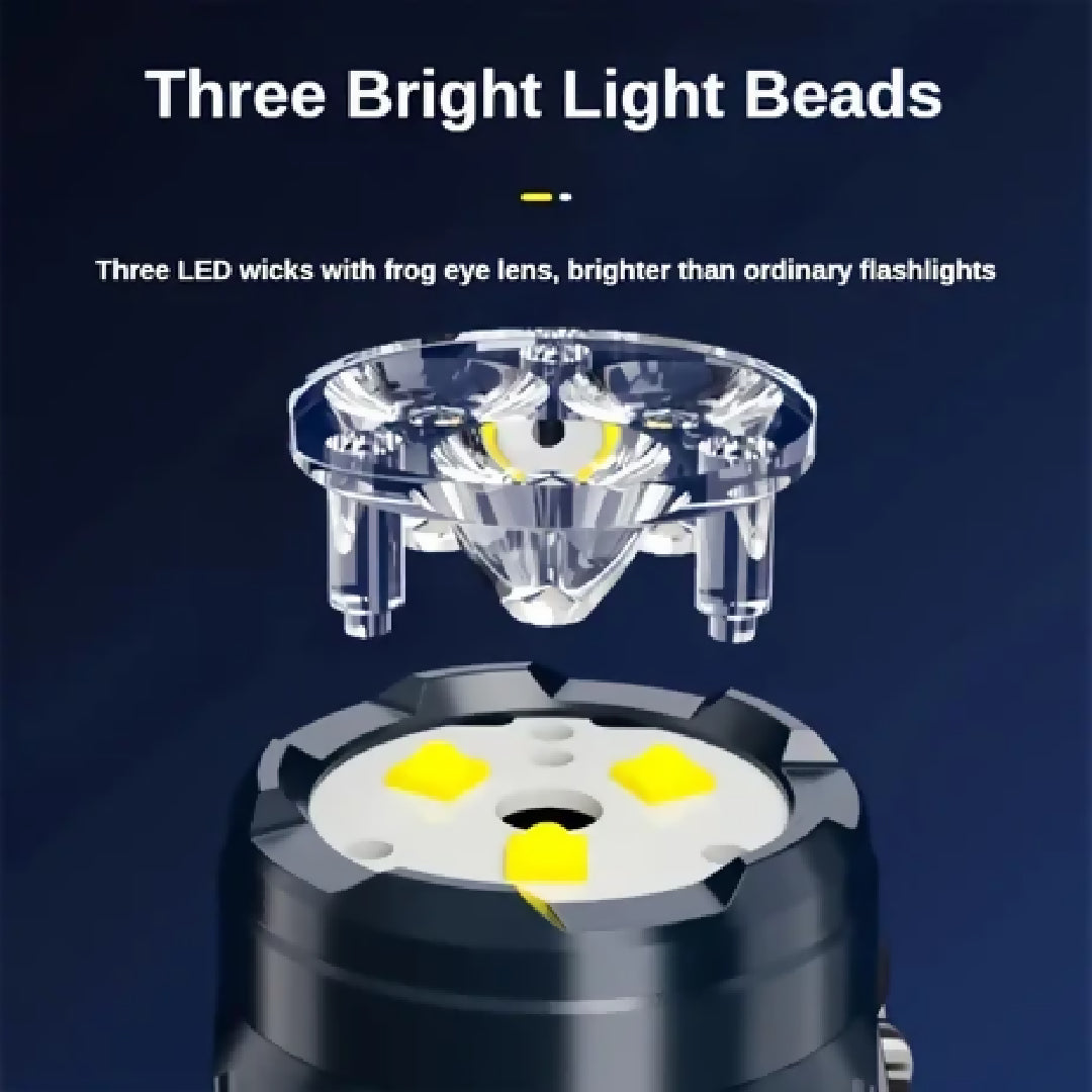 Rechargeable 3-LED Mini Flashlight – Portable Emergency Touch Light