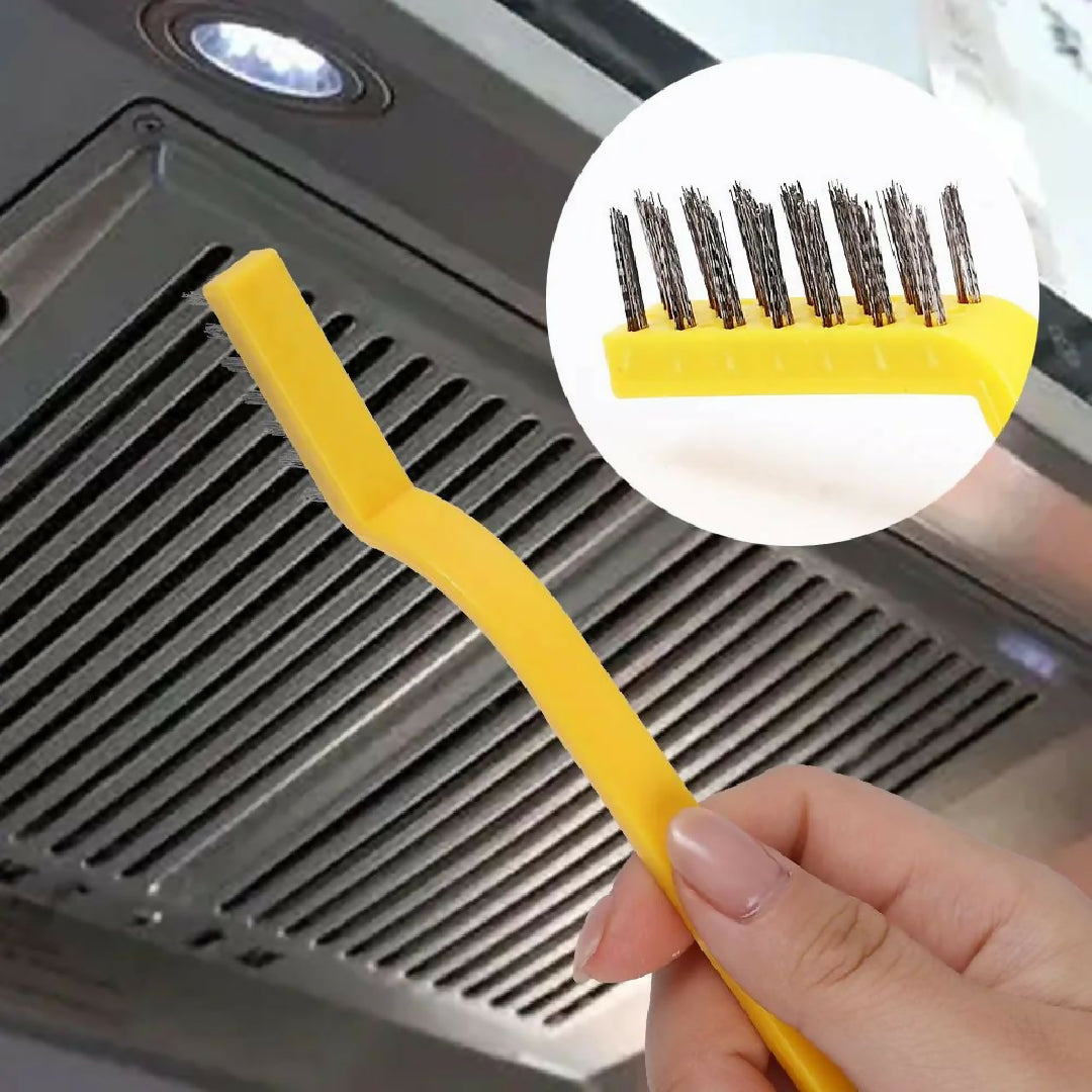 3pcs Set Gas Stove Cleaning Brush 3style Brush Head Nylon Iron Wire Copper Wire Powerful Decontamination Brush Kitchen Tools
