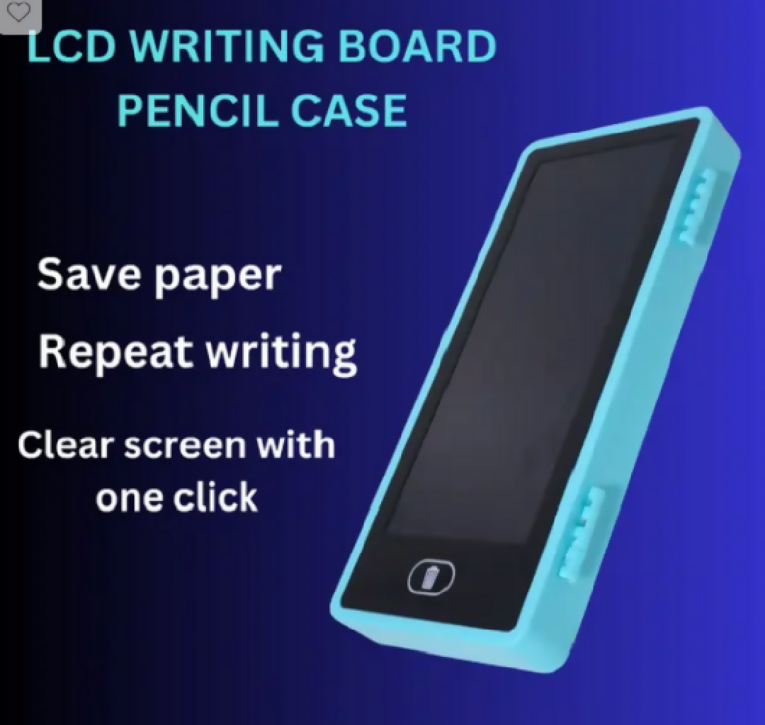 Lcd Drawing Pen Case Led Kids Pencil Box with LCD Screen and Writing Pen with Erase Button (Multi Color) for Students for learning