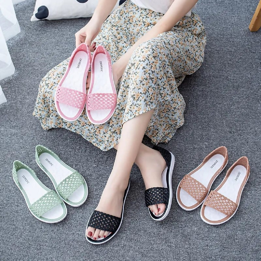 Korean Rubber Chic Net Comfort Sandals