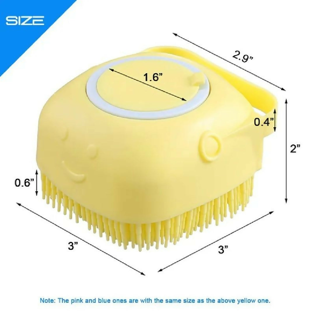 Silicon Bath Body Brush Exfoliating Body Scurb Brush With Soap Dispenser 2 In 1 Ultra Soft Bath Sponge Shower Brush And Body Massager