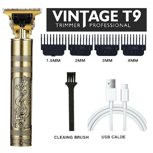 Vintage T9 Professional Hair Trimmer Classic Cordless Grooming Machine