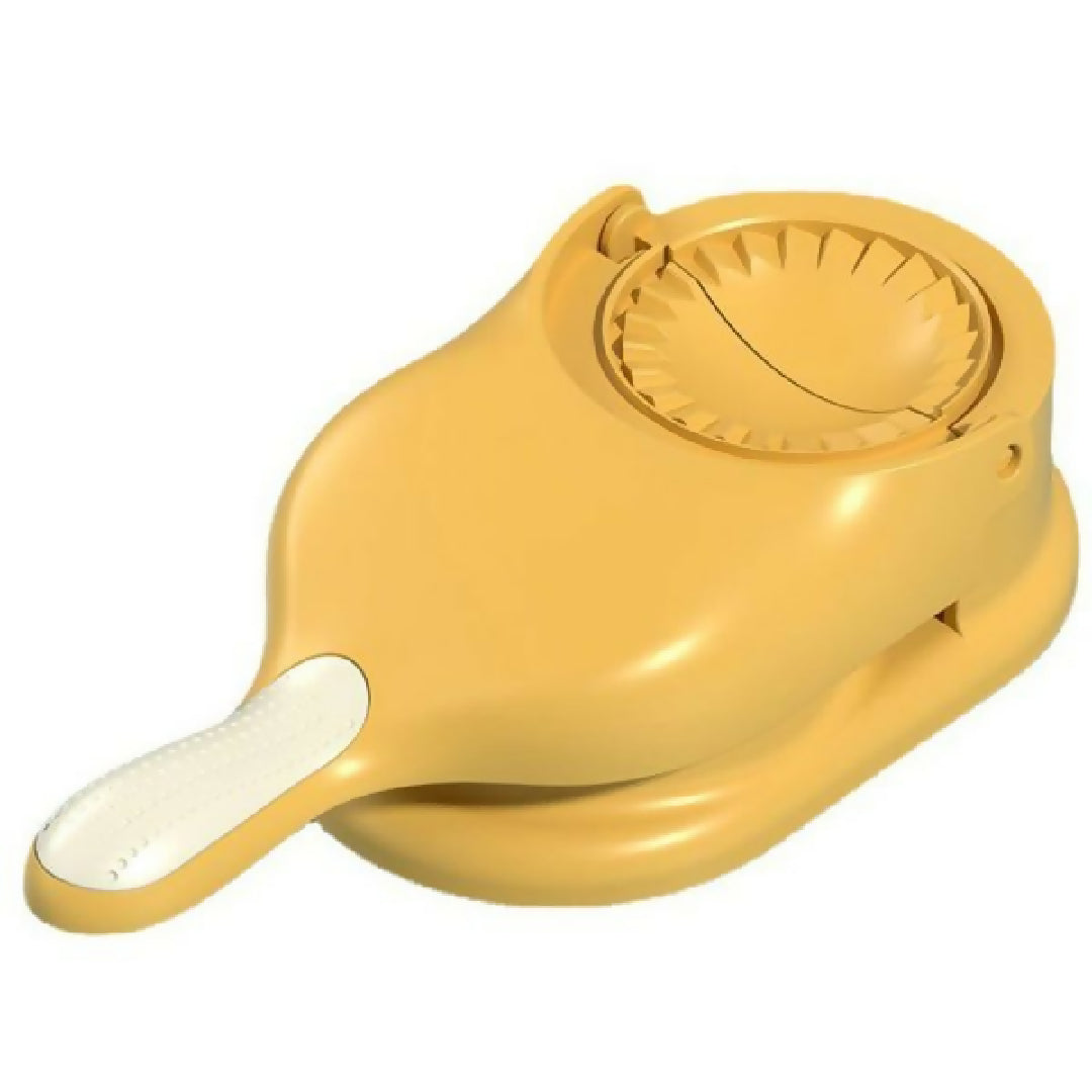 Pack of 2 - 10pcs Multi-function Spit Bone Plate Set and 2 In 1 Dumpling Maker - Best Samosa Maker and Household Food Grade Plastic Elliptical Plate For Kitchen - Random Color