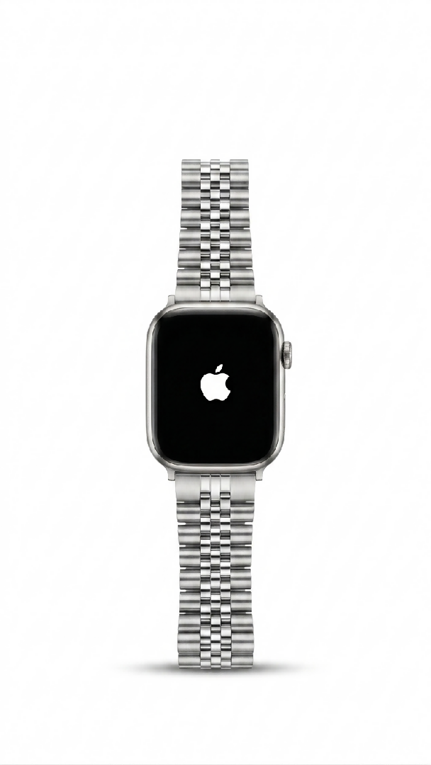 Apple Logo Smart Watch Series Dial with Stainless Steel 5-Link Premium And Luxury