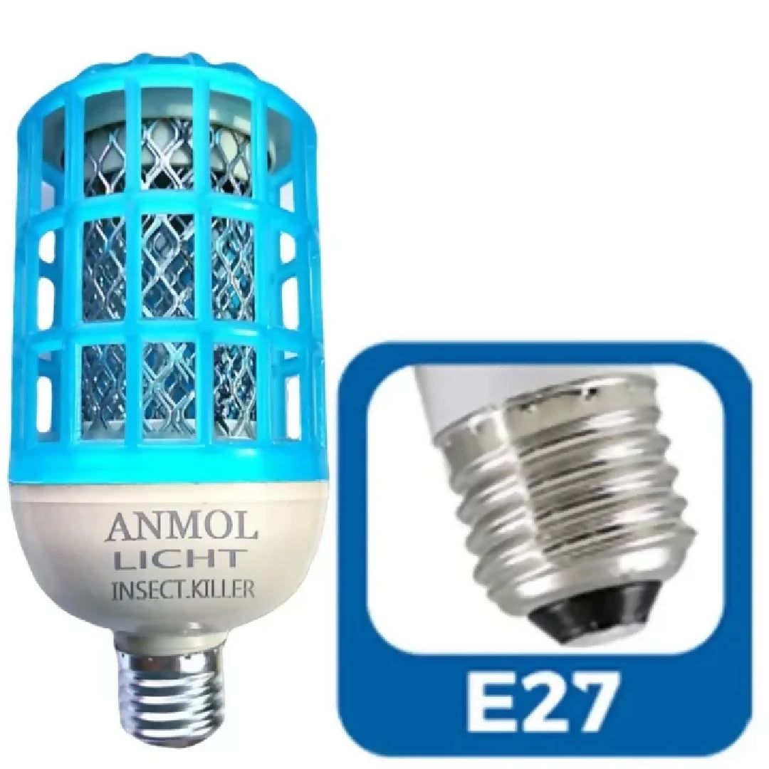 Pack of 3 - Millat insect killer Bulb - with blue LED light is the quality Electricinsect Killer Bulb Attracts Mosquito with Blue LED Light it is Anti Mosquito Light Killer Device Which is High Quality Electric Mosquito Killer Lamp Kills All Types Insects