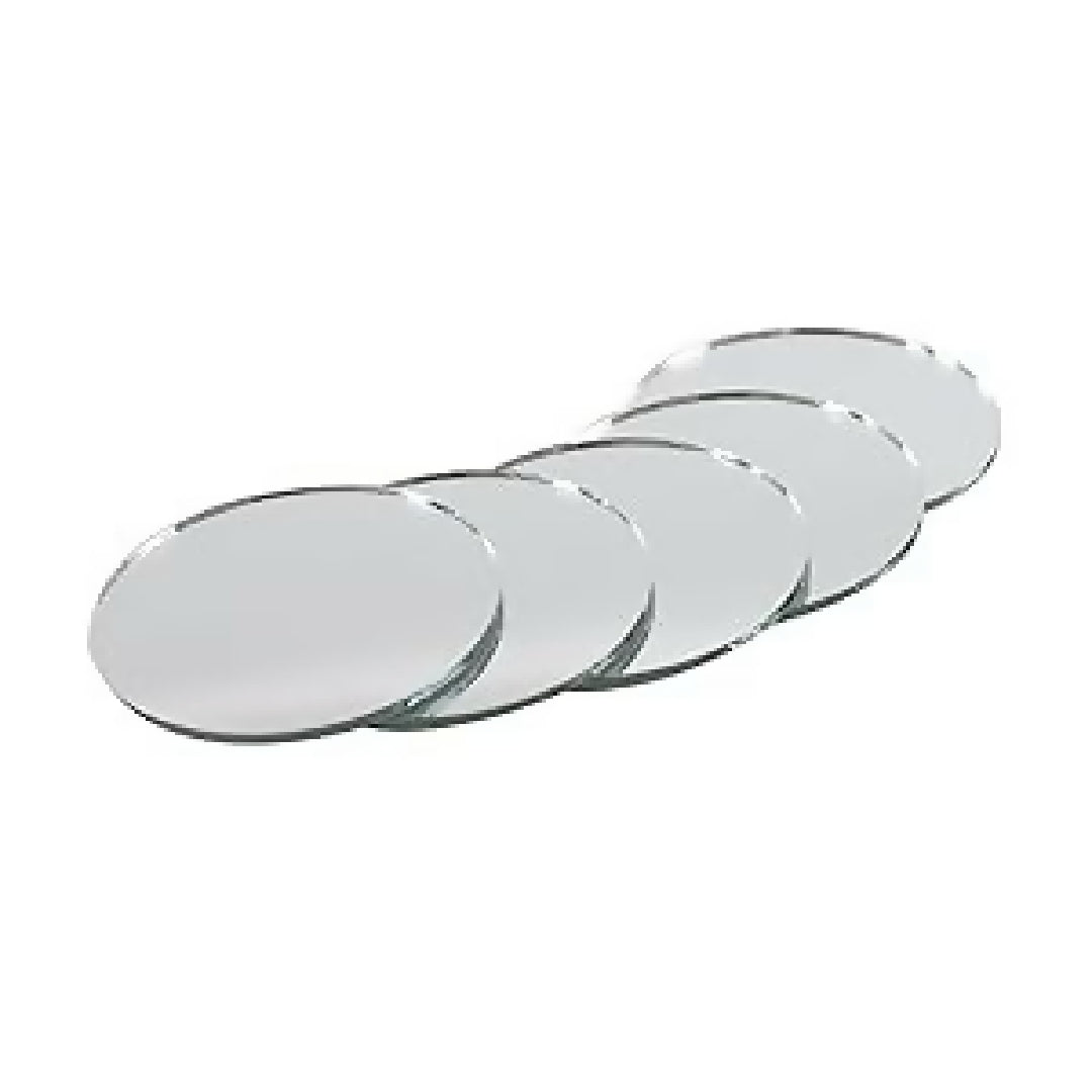 4 inch small glass art Mirror for craft stitching 5pcs