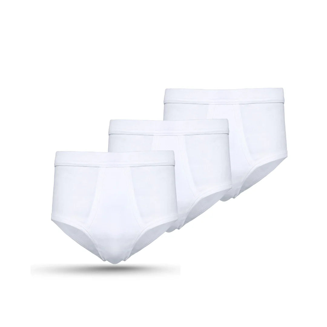 Sixer Supreme Men's Briefs - White - Pack of 3