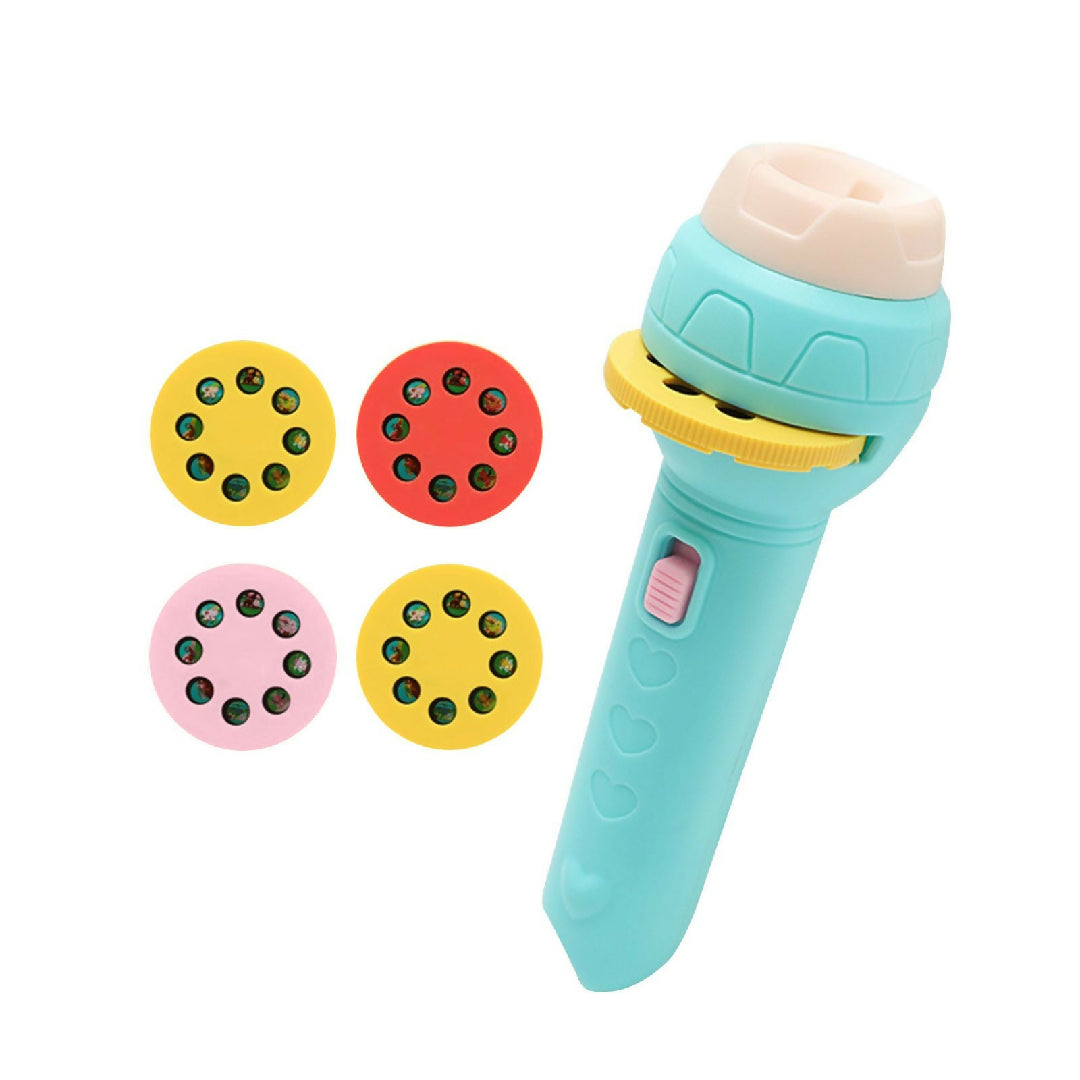 Childrens Slide Projector Torch - Dinosaur and Animal Patterns - Bedtime Night Light - Educational Toy