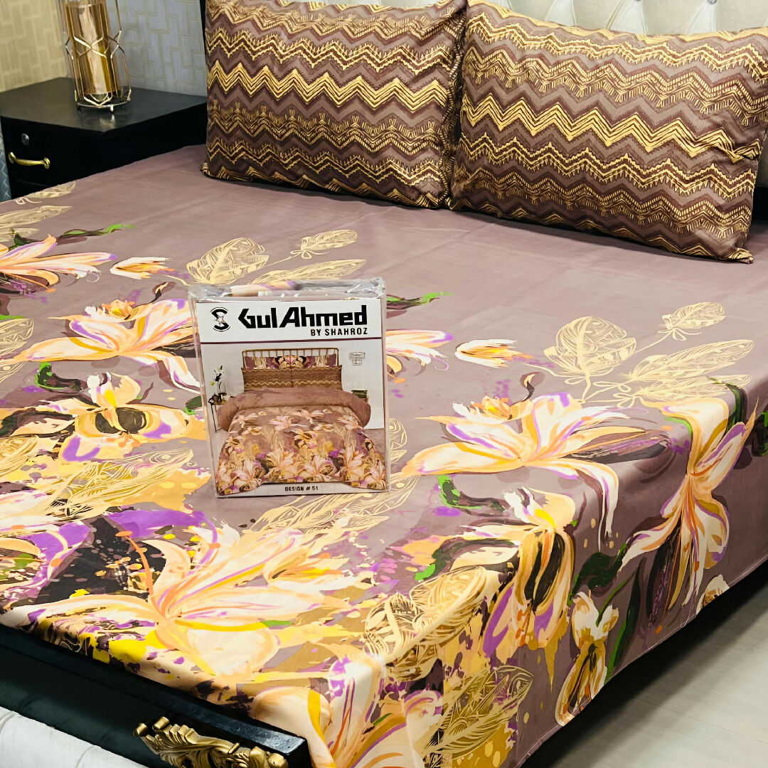 Premium Cotton Salonica Printed King Size Double Bed Sheet Set Volume 2 Exclusive Designs