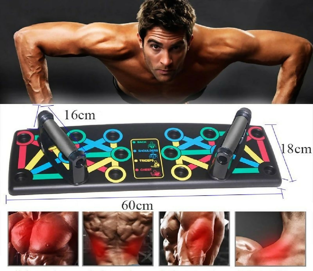 9 IN 1 Push Up Rack Board System Comprehensive Fitness Exercise Workout Pushup Stands