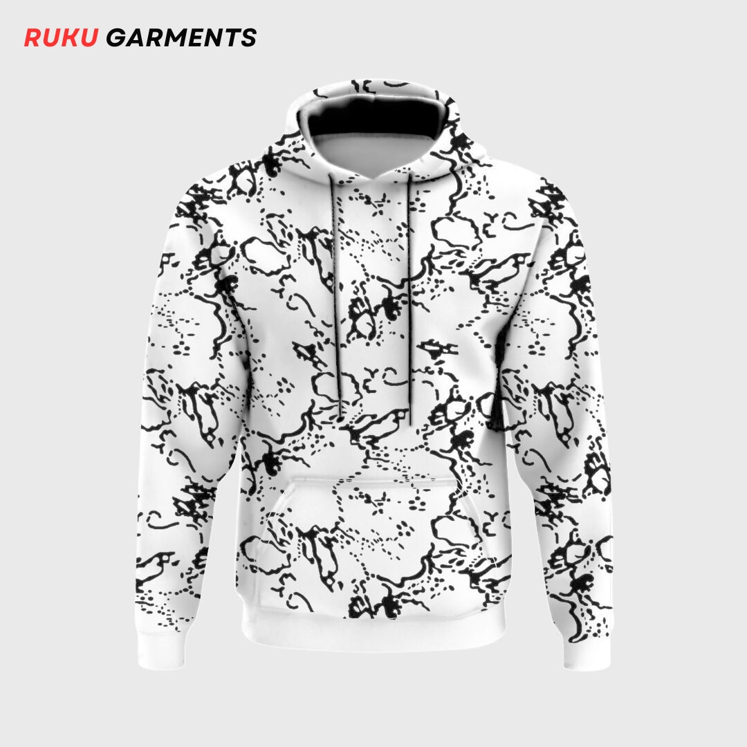 Hoodies Allover Printed Trendy for Men and Women - Ruku Garments
