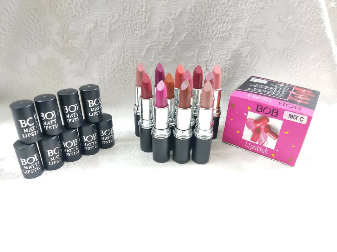 Pack Of 12 BOB Matte Lipstick Setting A