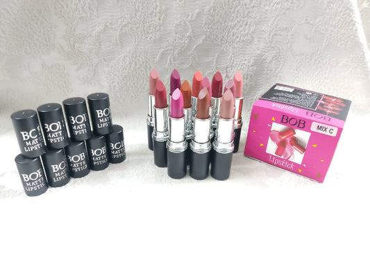 Pack Of 12 BOB Matte Lipstick Setting A