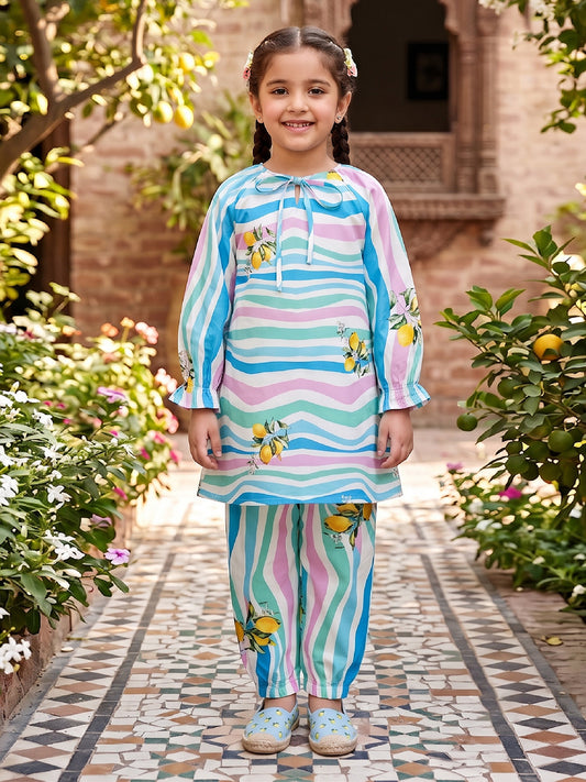 RWS-0001, Light Blue Digital Print 2 Pcs