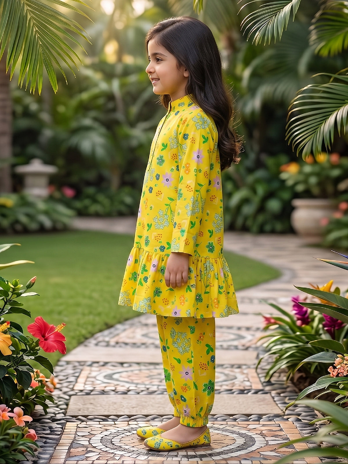 RWS-0003, Vibrant Lemon Digital Print 2 Pcs