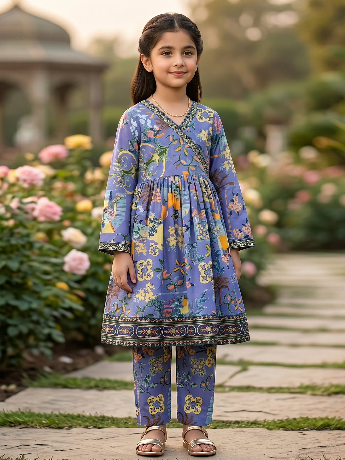 RWS-0007, vibrant blue Digital Print 2 Pcs