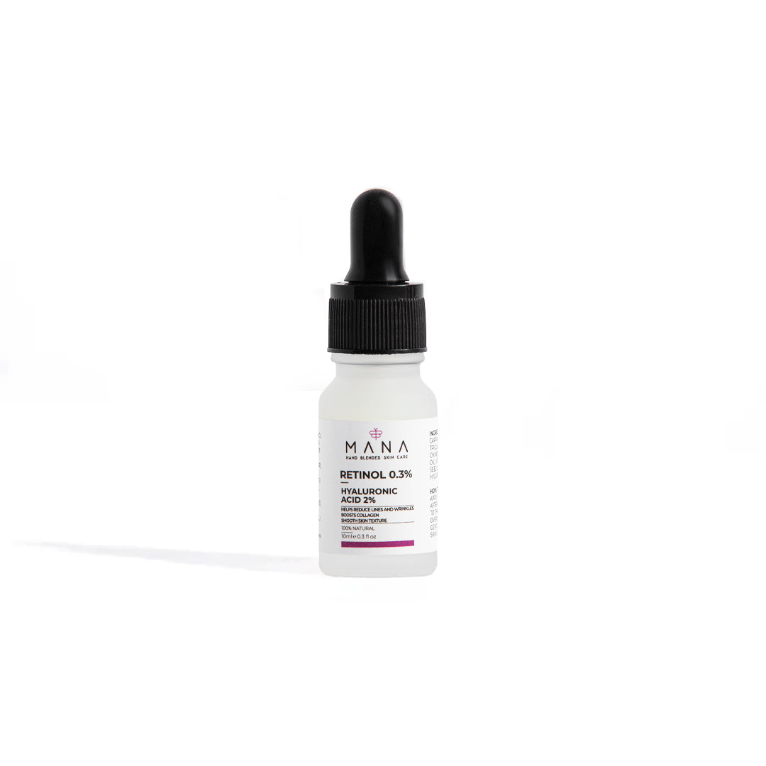 Shop Retinol 0.3 % Hyaluronic acid 2% 10ml at Mana Beauty Spirit