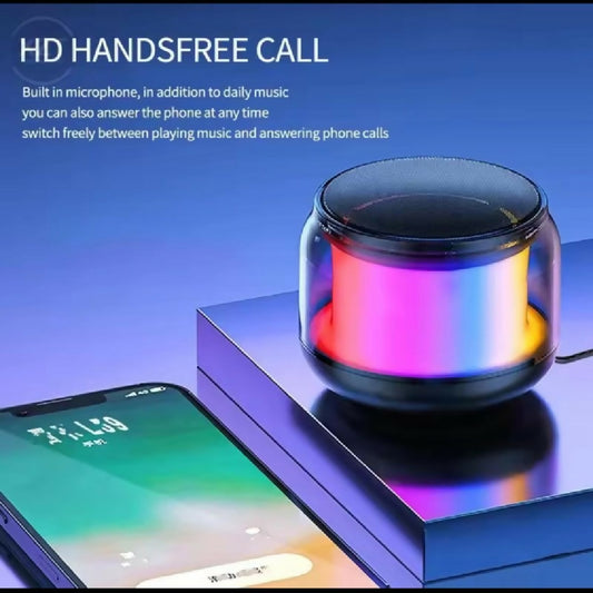 RGB LED Light Bluetooth Speaker Compact Wireless Speaker with Powerful Sound