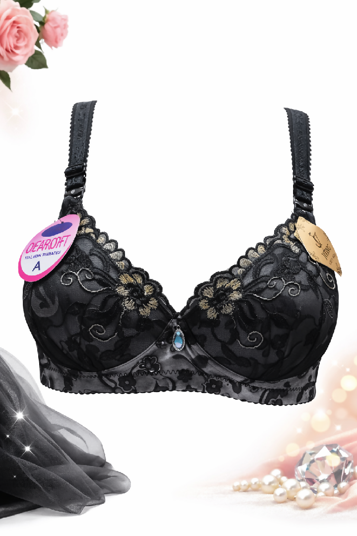 Premium Embroided Padded Bras Super Soft Perfect Daily Comfort