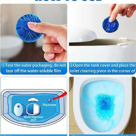 10 Pcs Toilet Cleaner Tablets Powerful WC Cleaning Fresh Fragrance Easy To Use