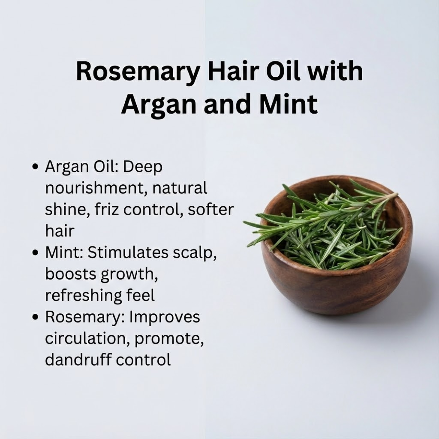 Rosemary Hair Oil with Argan & Mint 200ml
