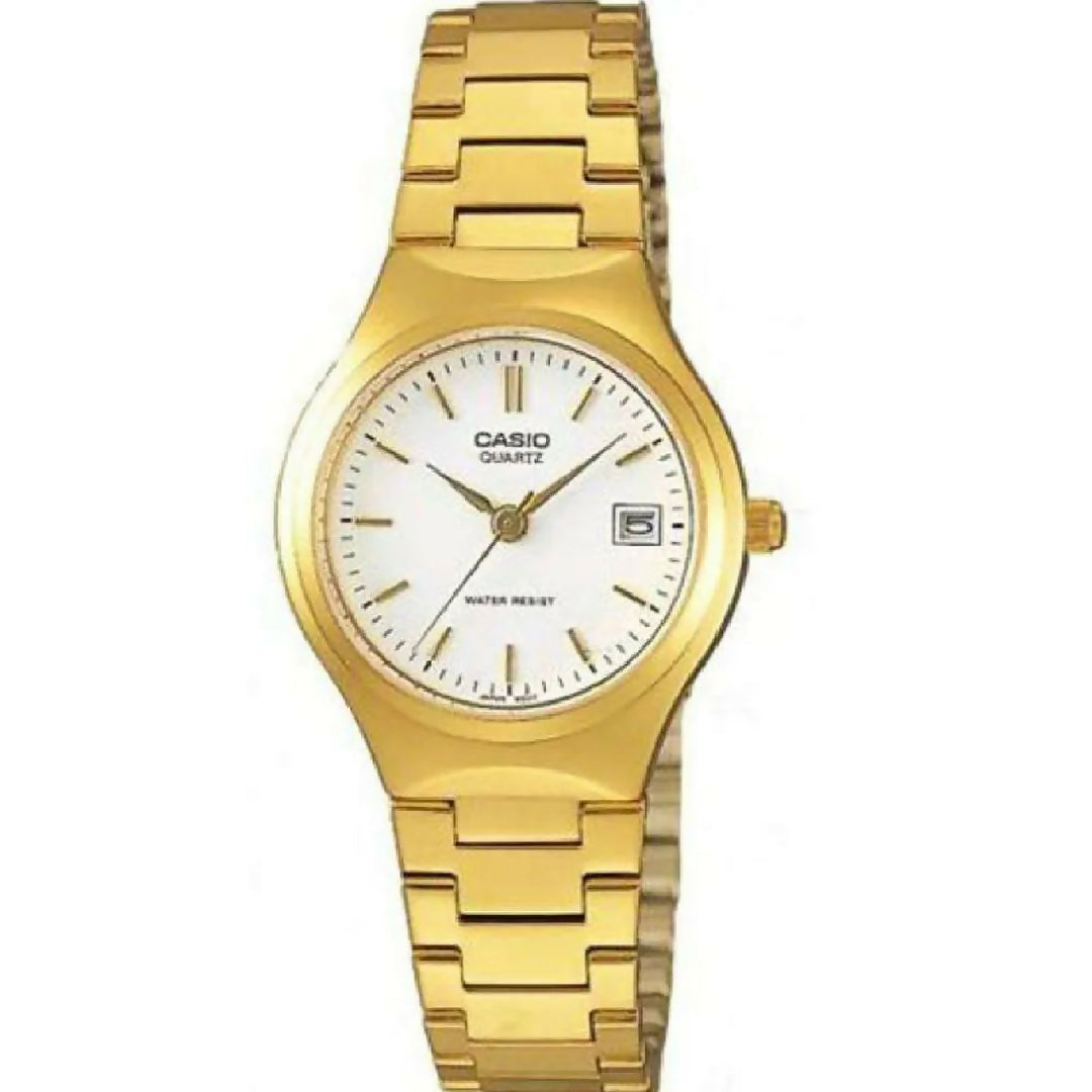 Casio Golden Women Watch with Elegant Metal Chain Classic Premium Design
