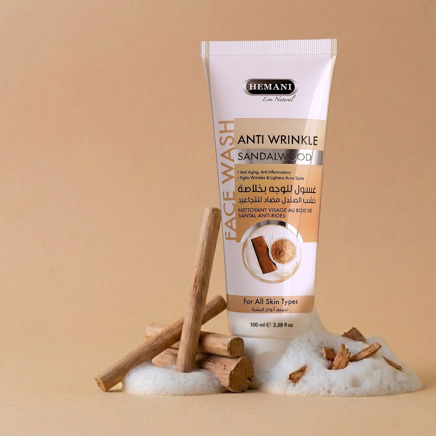 Anti Wrinkle Sandalwood Face Wash 100ml