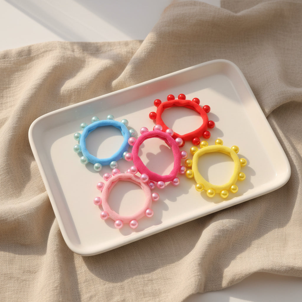 Pearl Hair Poni Multicolor Pack of 5