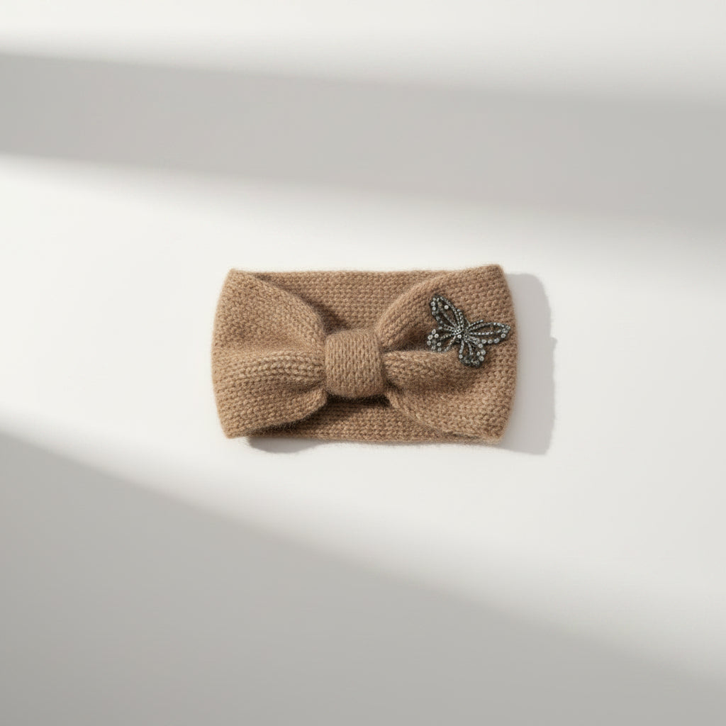 Knitted Butterfly Woolen Head Band