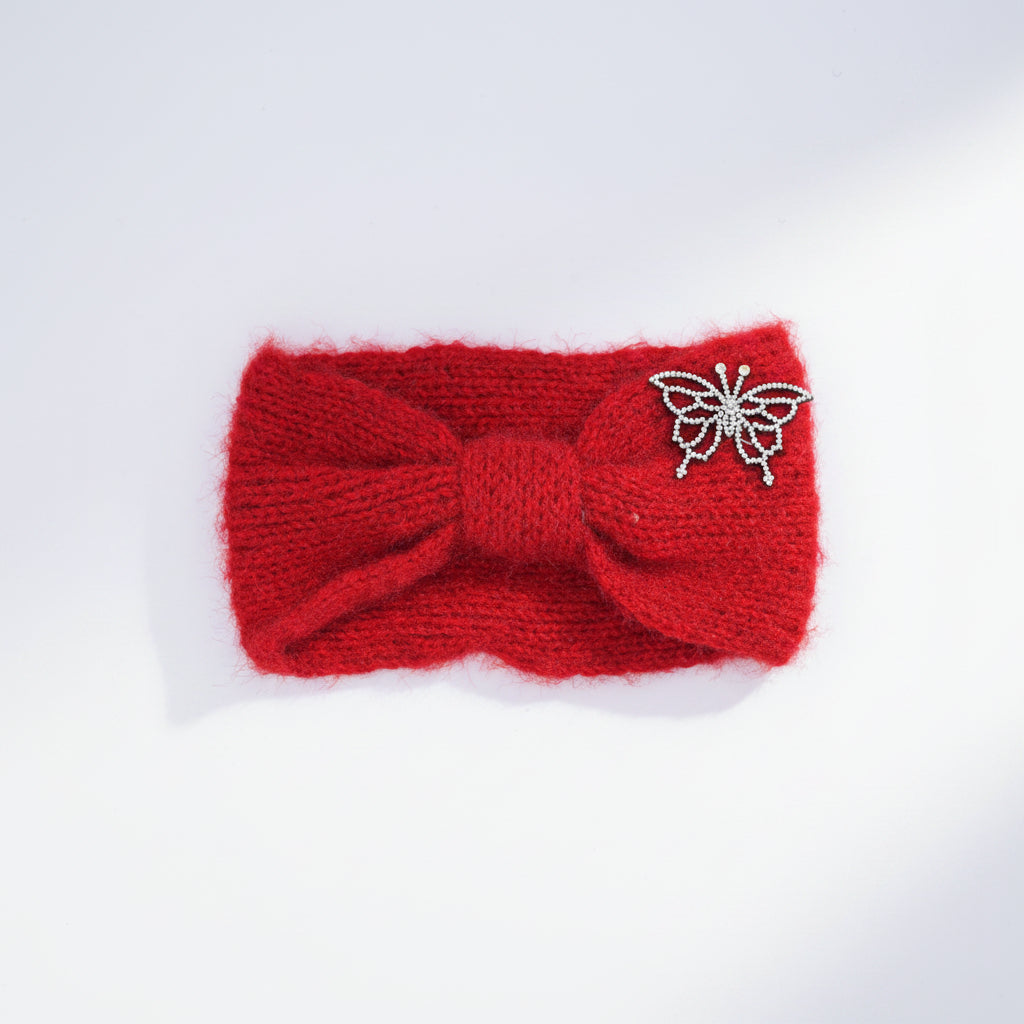 Knitted Butterfly Woolen Head Band