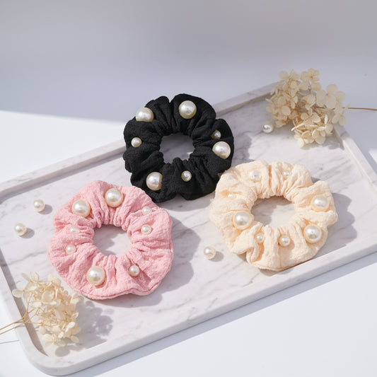Hair Knot Large Bow Shape Black Series Pack of 3