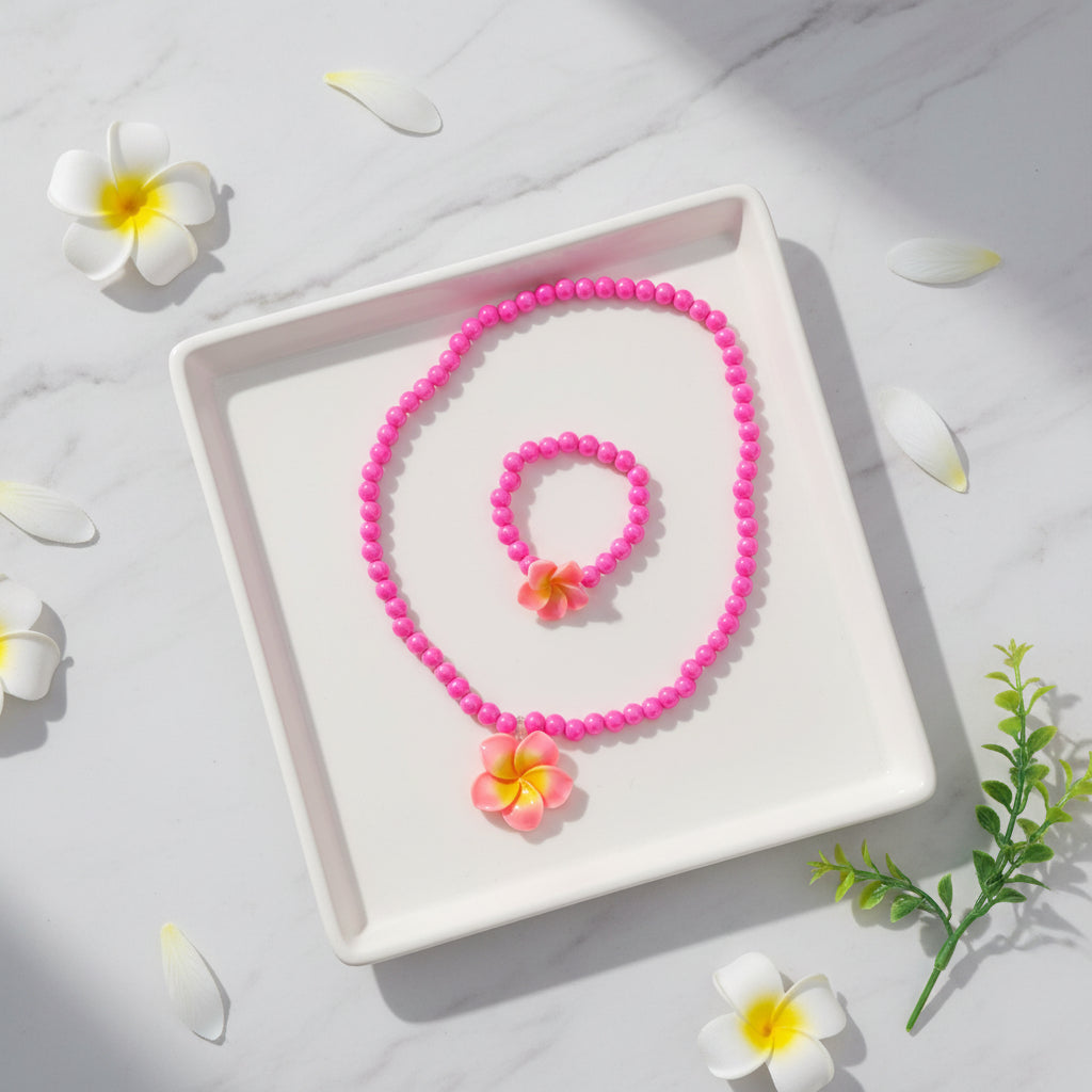 Small Pearl and Flower Necklaces