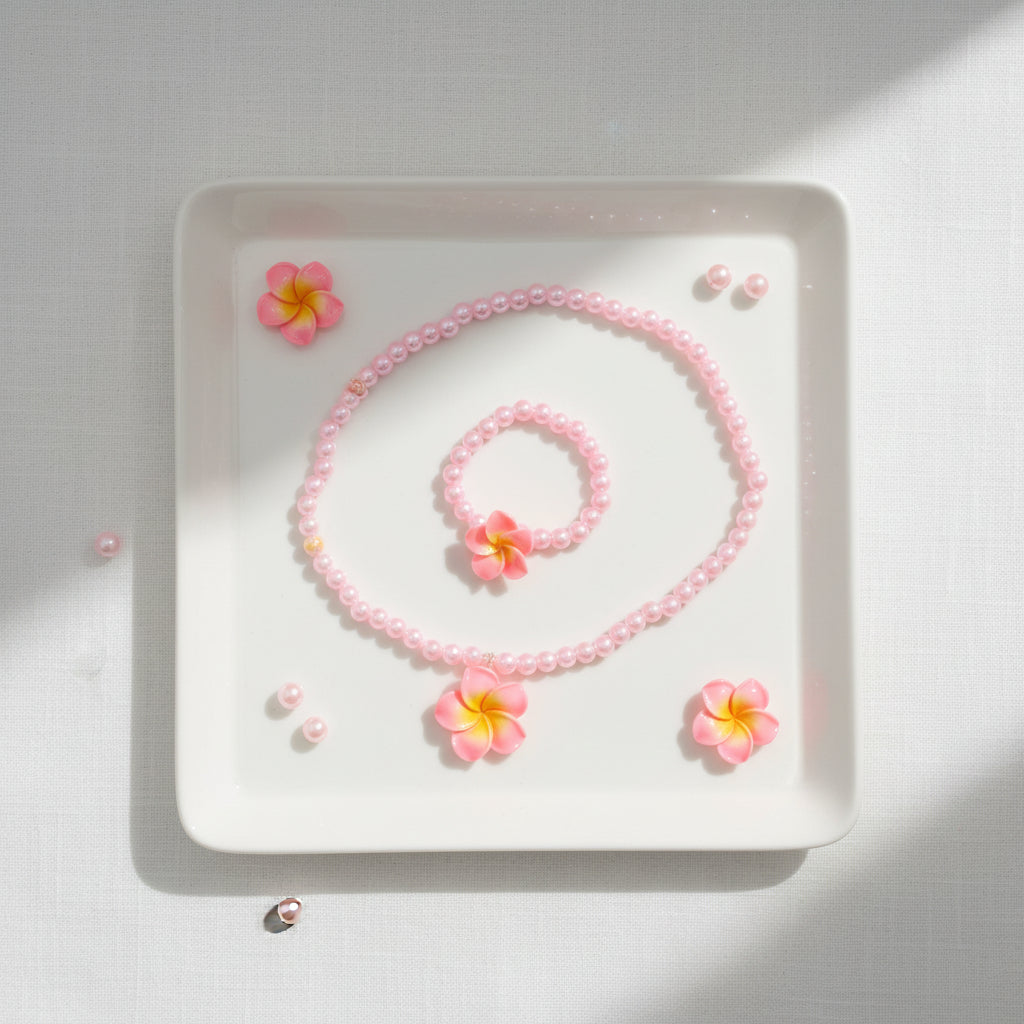 Small Pearl and Flower Necklaces
