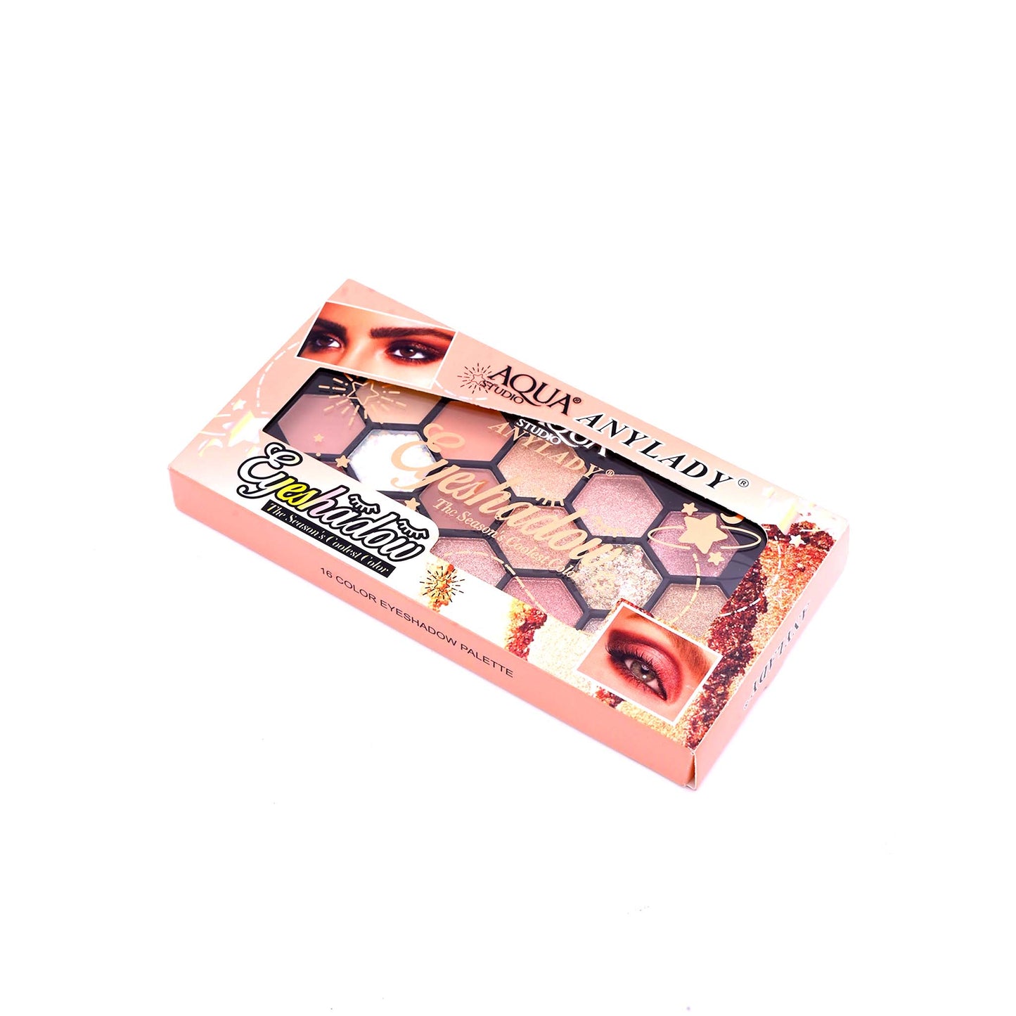 Any Lady Eyeshade Kit 16 in 1 710B   Versatile Eyeshadow Palette with Matte Shimmer and Metallic Shades