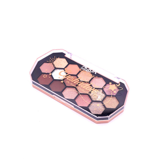 Any Lady Eyeshade Kit 16 in 1 (710B) - Versatile Eyeshadow Palette with Matte Shimmer and Metallic Shades