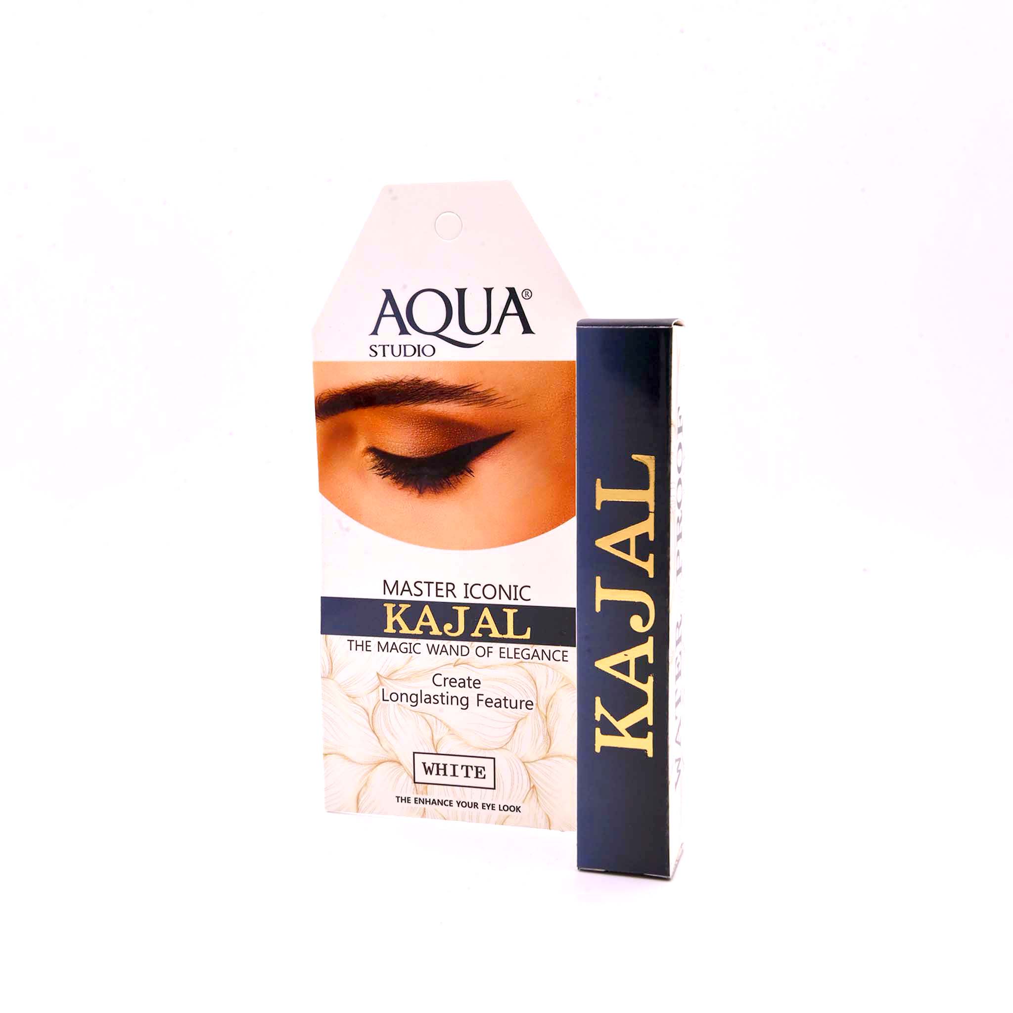 AQUA MATT LOOK KAJAL WHITE - Long Lasting Eye Pencil for Bright Bold Definition