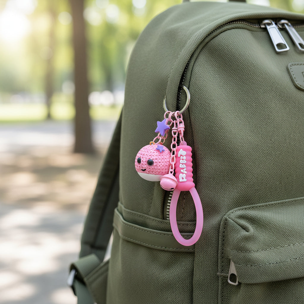 Baby Shark Keychain Pink